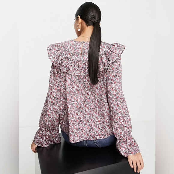 & Other Stories Floral Print Blouse with Frill Detail - Picture 3 of 5